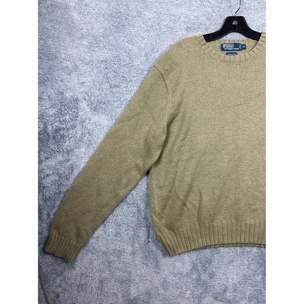 Polo Ralph Lauren Mens XL Green Cotton Crewneck Sweater Pony Logo